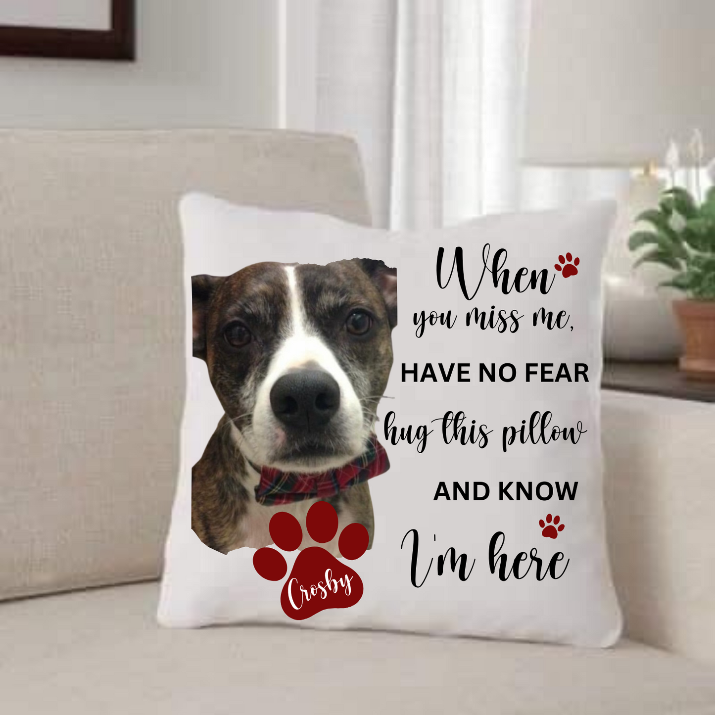 CUSTOM WHEN YOU MISS ME PET PILLOW | PILLOW