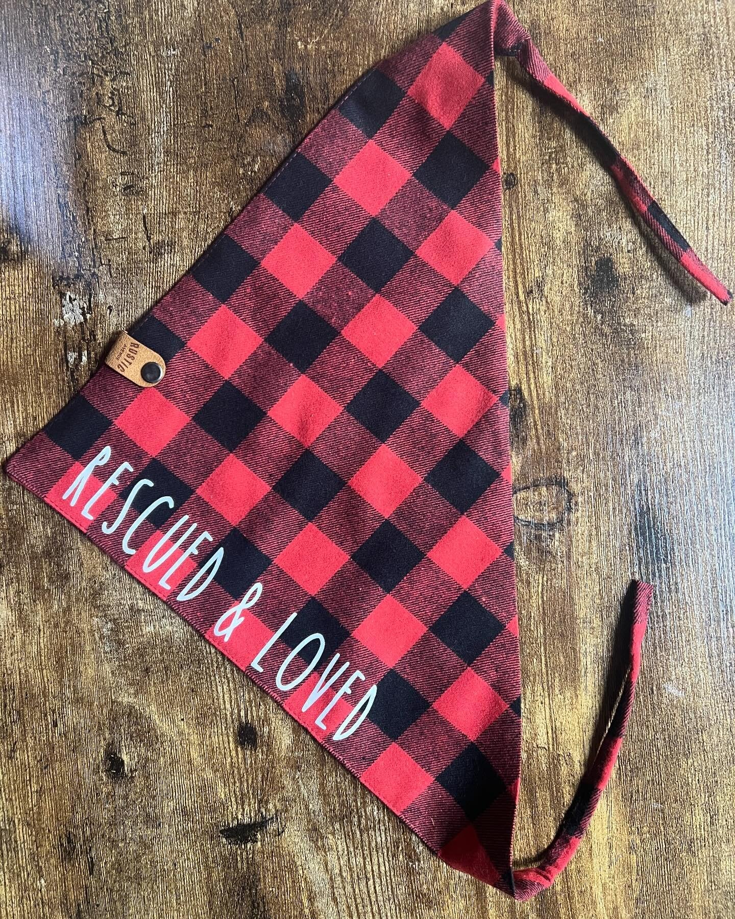 RESCUED AND LOVED | DOG BANDANA